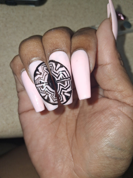 O'otham basket press on nails
