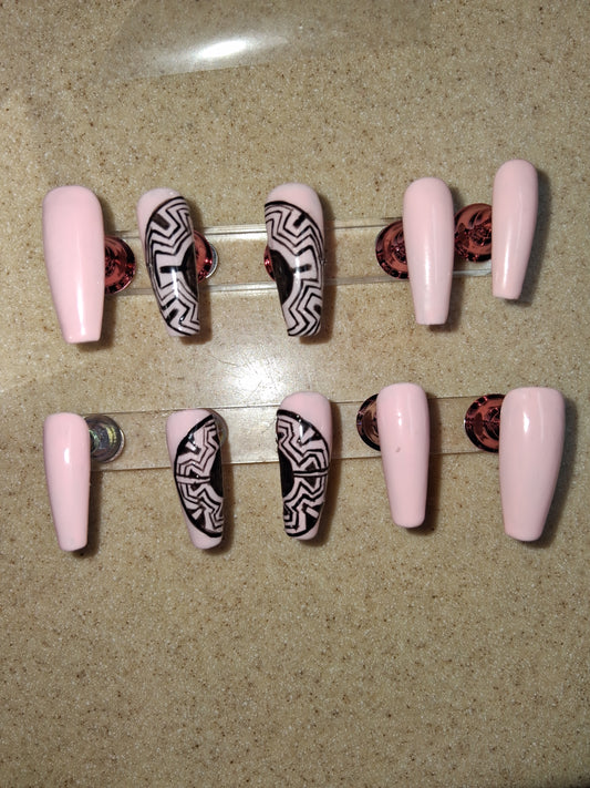 O'otham basket press on nails